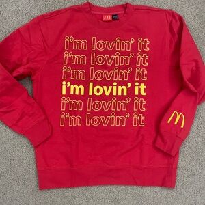 Boxlunch McDonald's Bold Red Crewneck Sweatshirt i’m lovin’ it